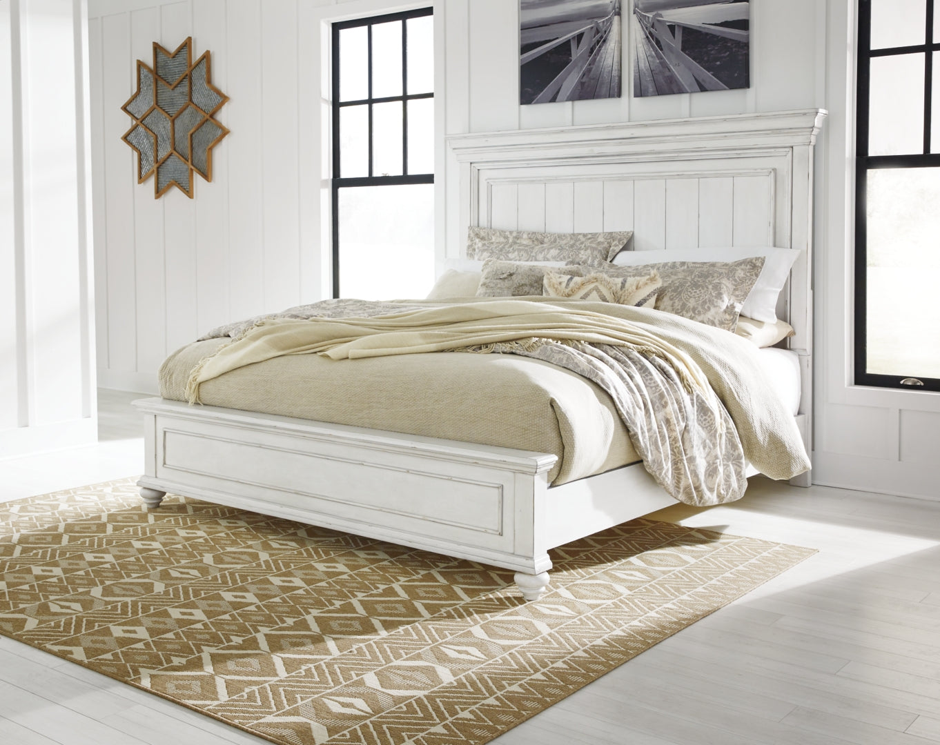 Kanwyn White Panel Bedroom Set