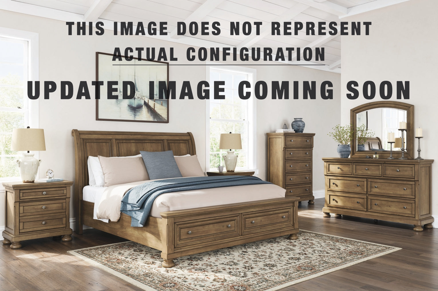 Feddinger Sleigh Bed Bedroom Set