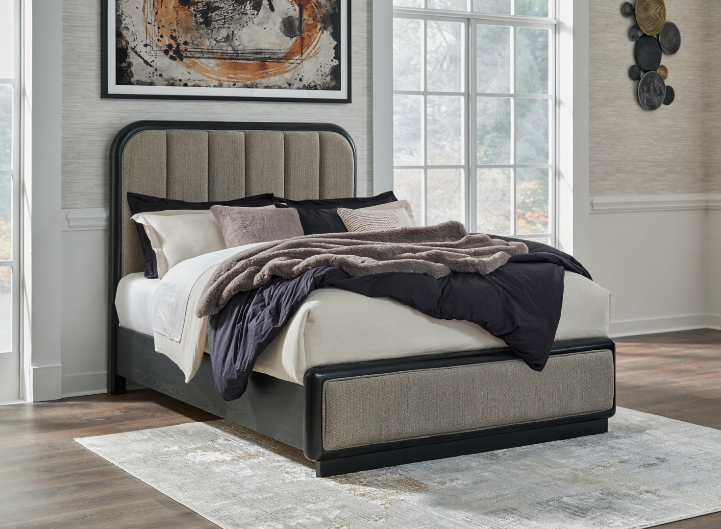 Rowanbeck Upholstered Panel Bed