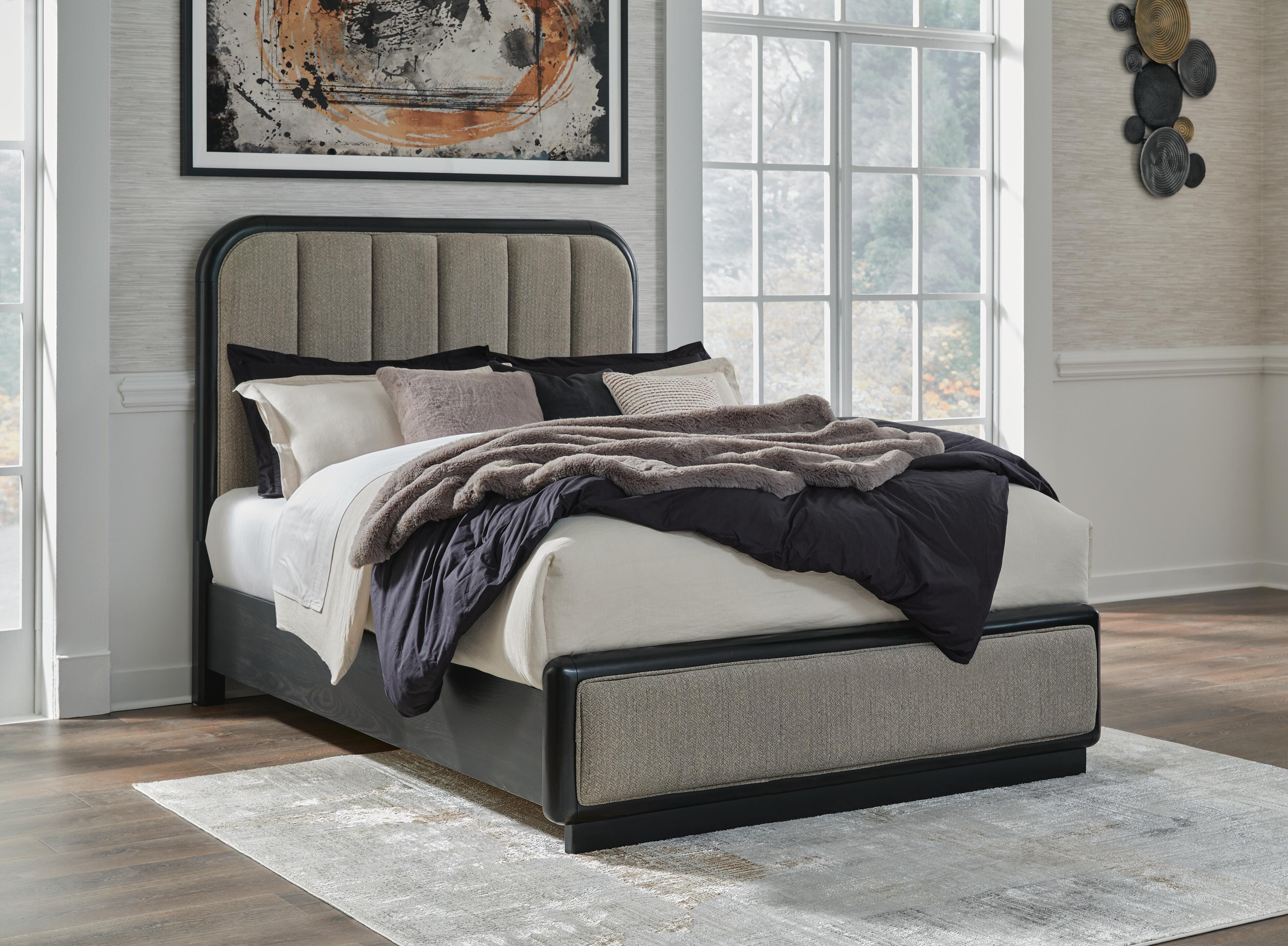 Rowanbeck Upholstered Panel Bed Bedroom Set