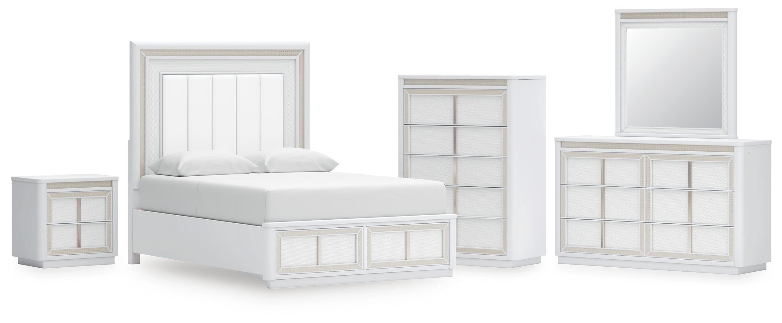 Chalanna Upholstered Storage Bed Bedroom Set