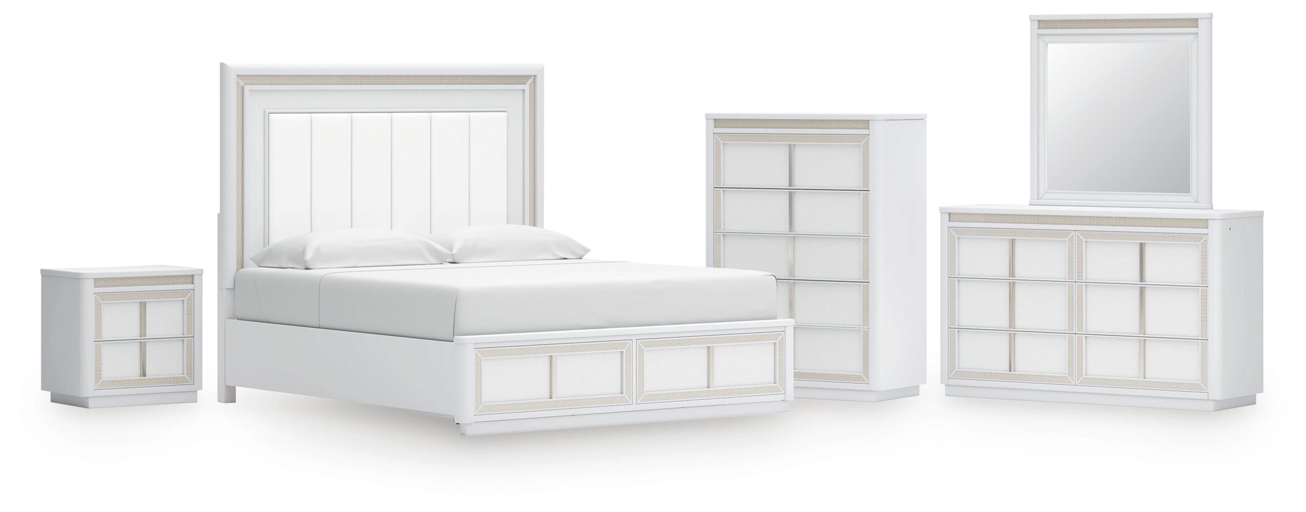 Chalanna Upholstered Storage Bed Bedroom Set