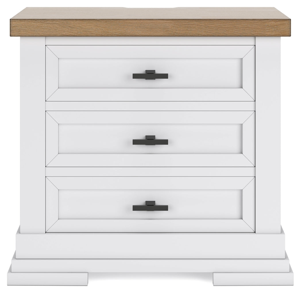 Ashbryn Three Drawer Night Stand