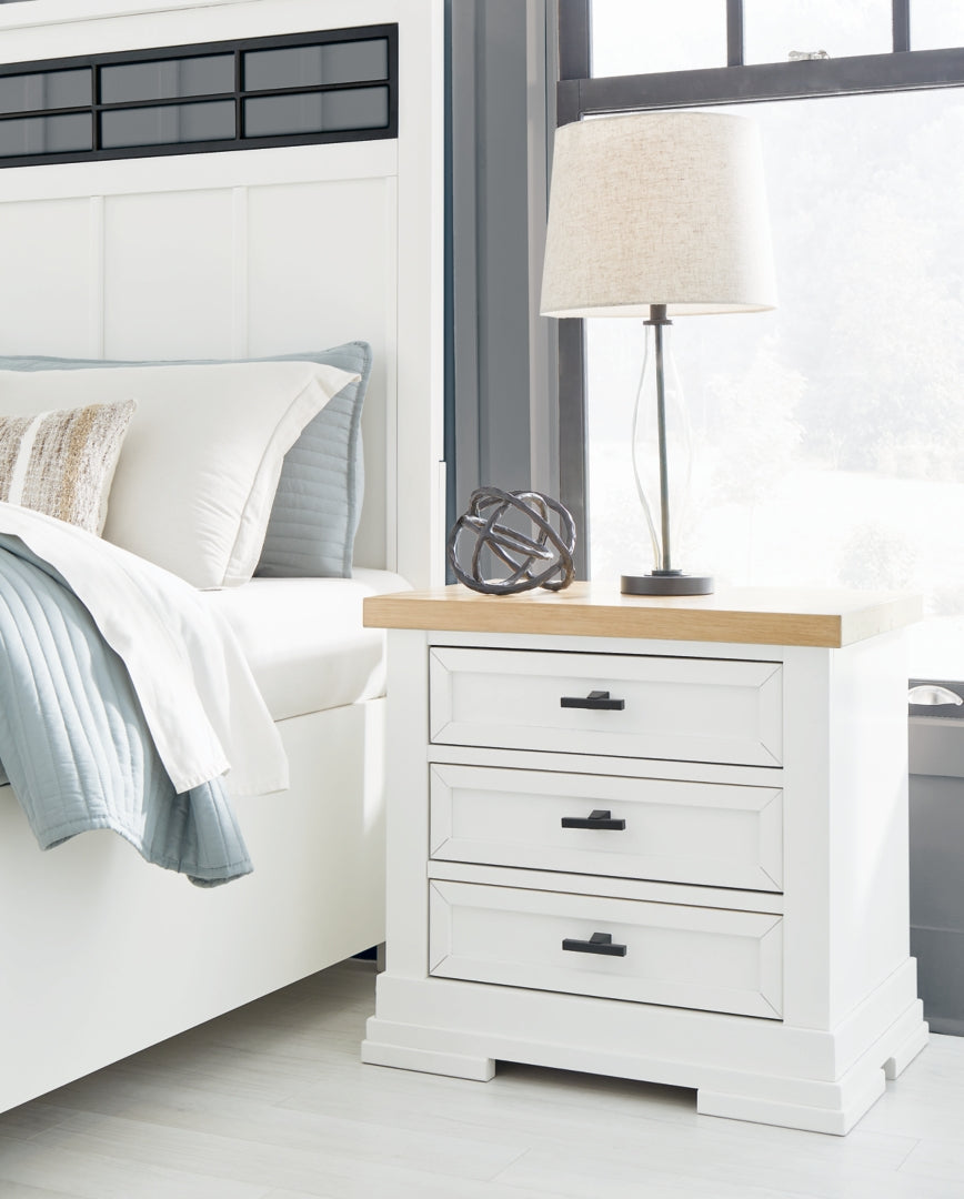 Ashbryn Three Drawer Night Stand