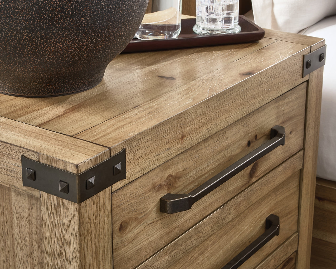 Ridgester Three Drawer Night Stand