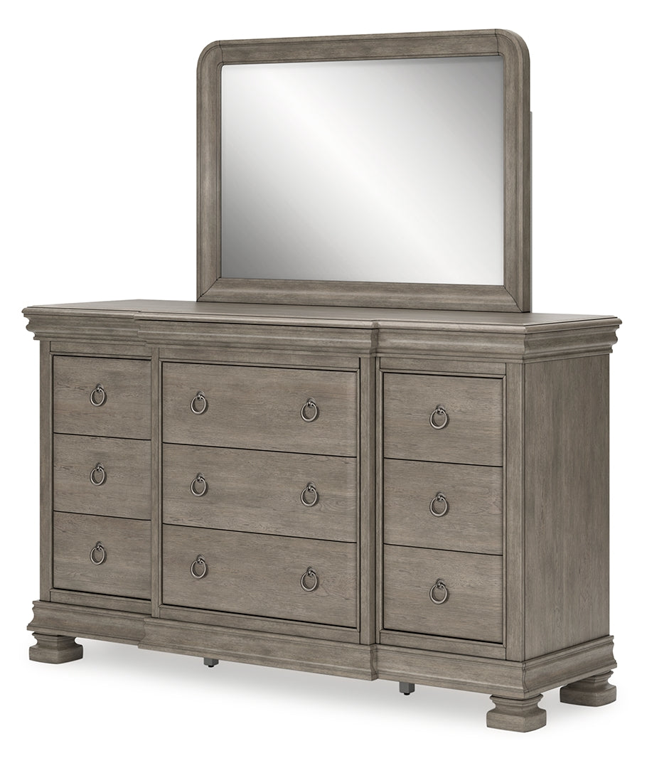 Lexorne Grey Sleigh Bedroom Set