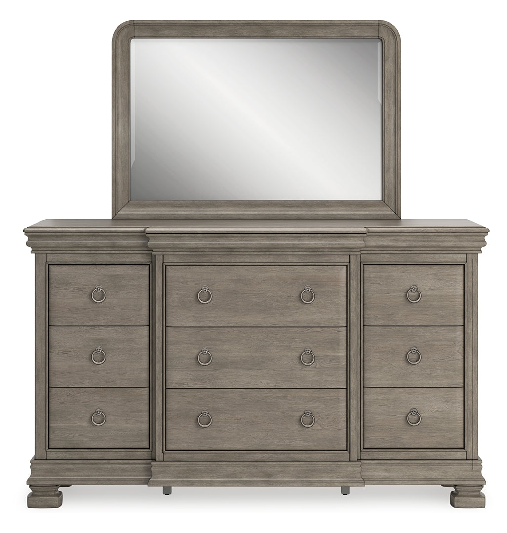 Lexorne Grey Sleigh Bedroom Set