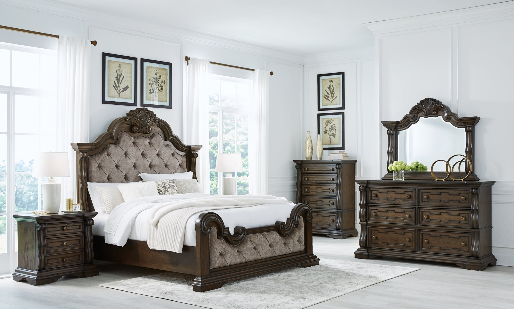 Maylee Brown Upholstered Bedroom Set