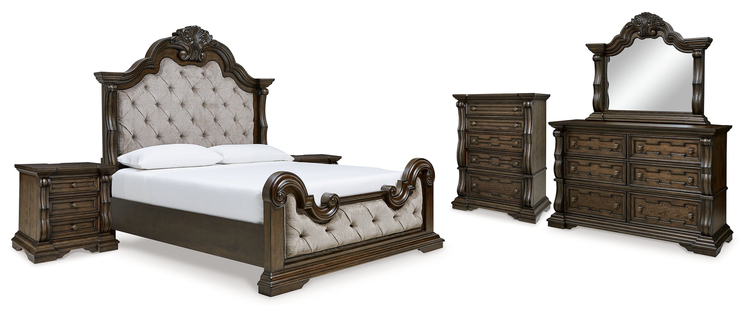 Maylee Brown Upholstered Bedroom Set