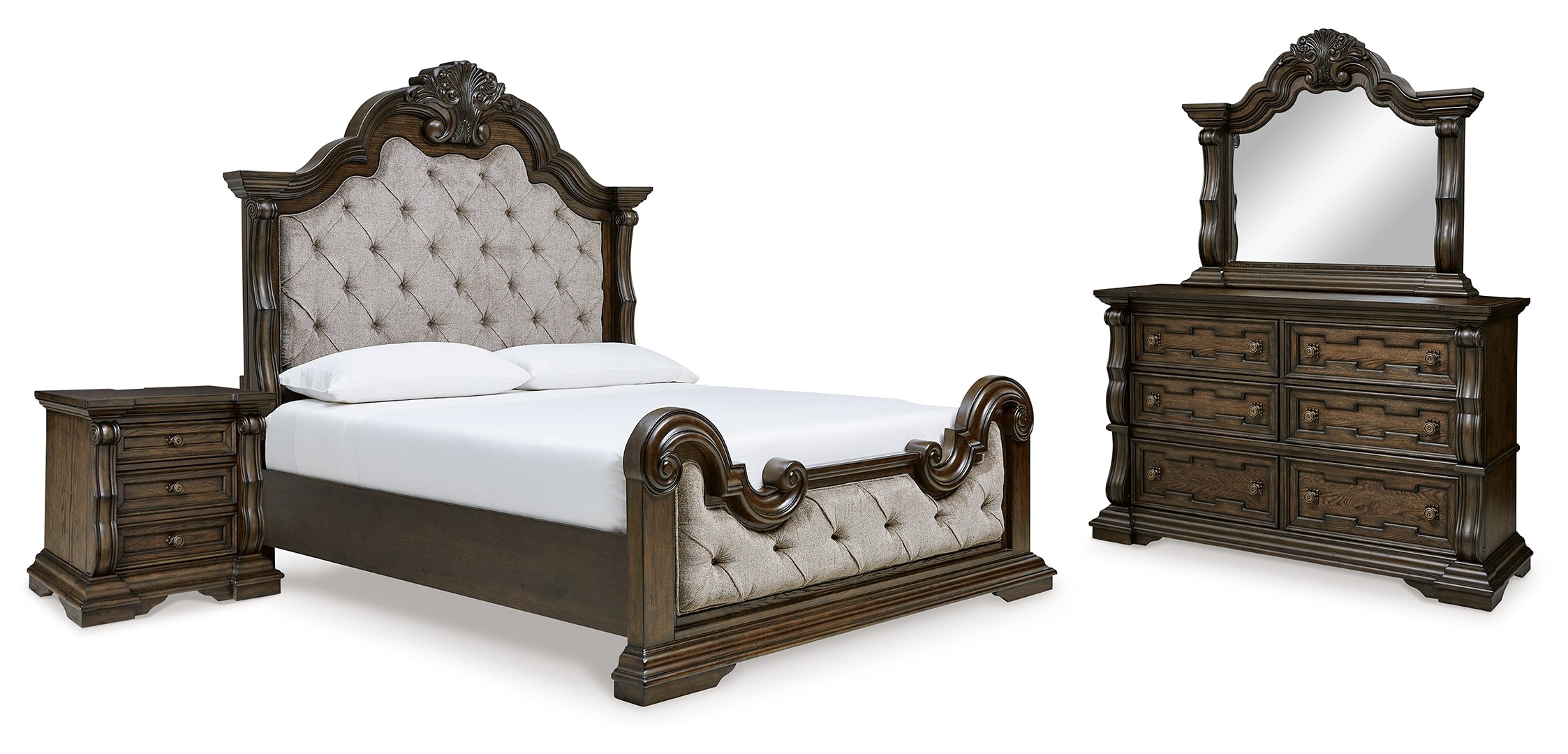 Maylee Brown Upholstered Bedroom Set