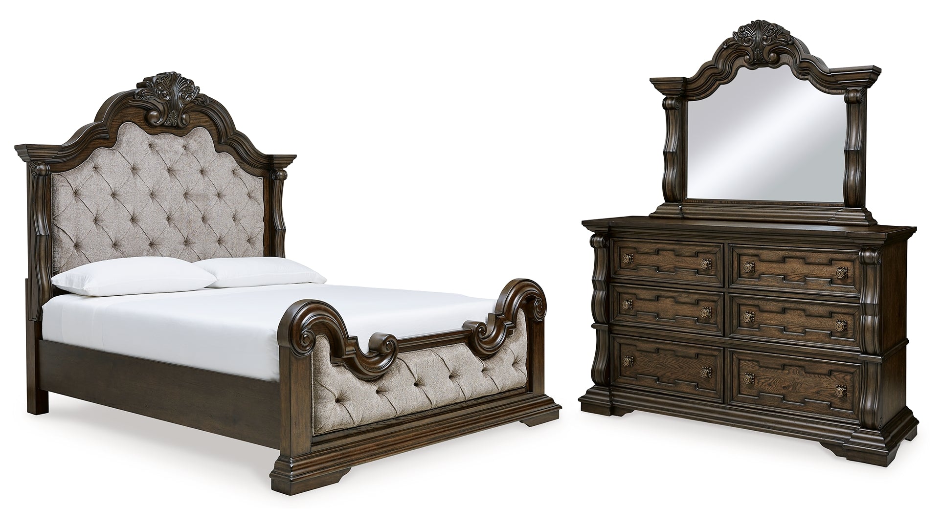 Maylee Brown Upholstered Bedroom Set