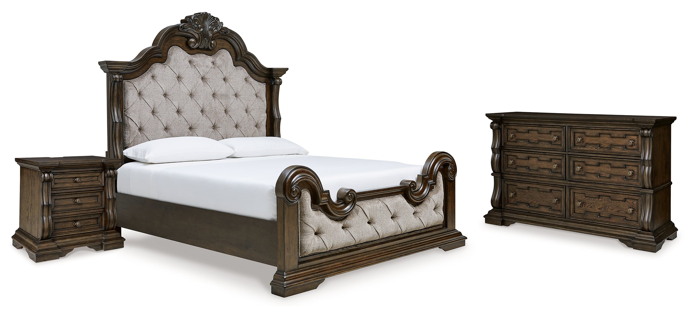 Maylee Brown Upholstered Bedroom Set