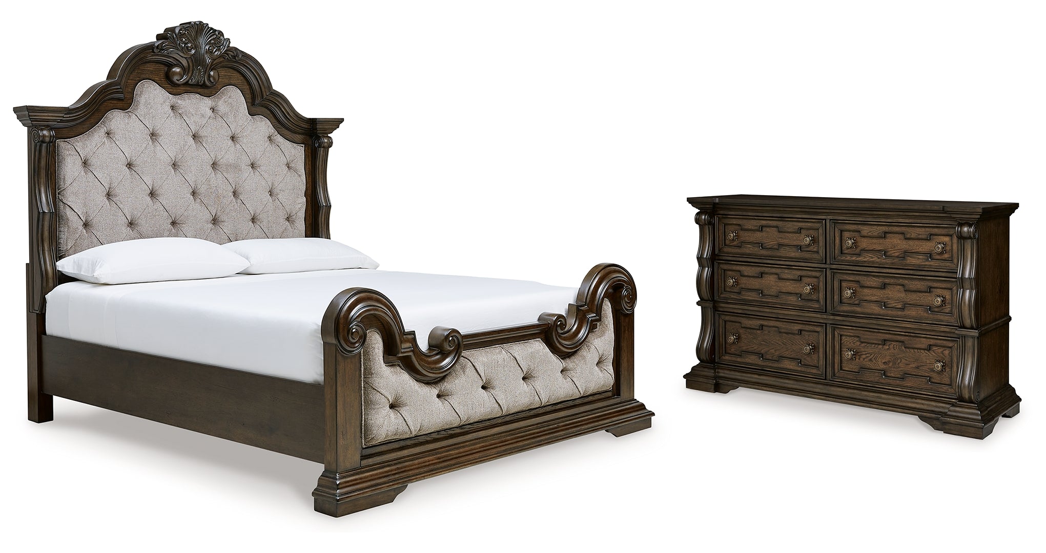 Maylee Brown Upholstered Bedroom Set