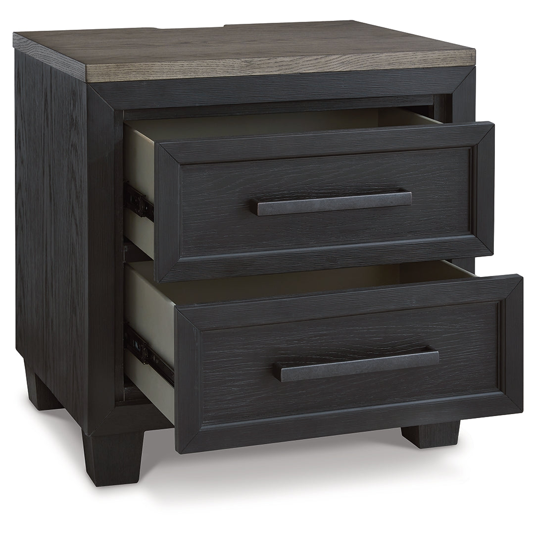 Foyland Two Drawer Night Stand