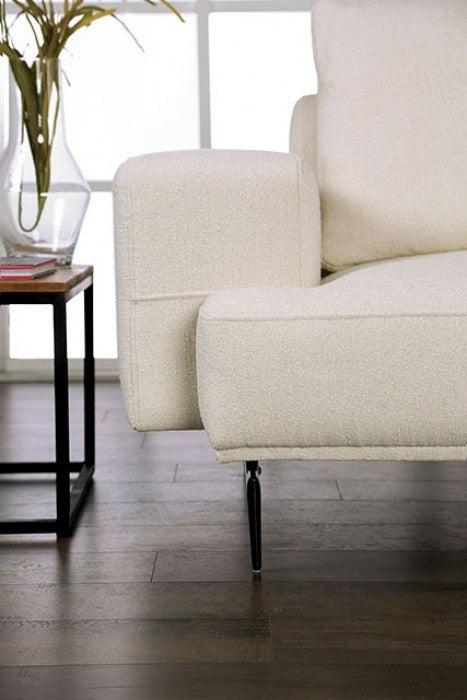 Baerum Linen White Right Chaise Sectional