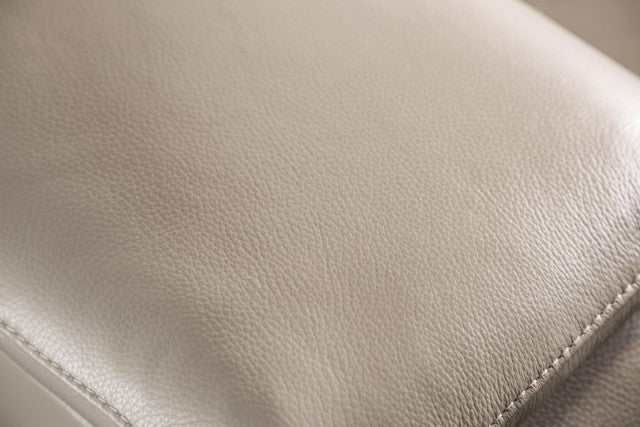 Balderico Taupe Real Italian Leather Power Reclining Sofa