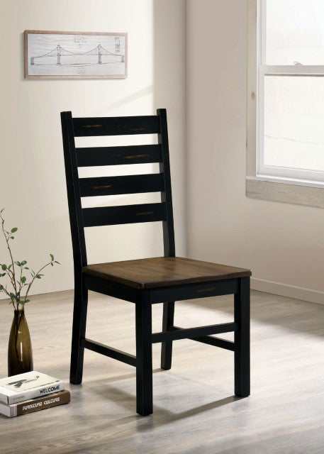 Barbary Black/Dark Oak Side Chair (Set of 2)
