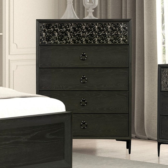 Bashford Espresso Queen 5 Piece Bedroom Set w/Chest