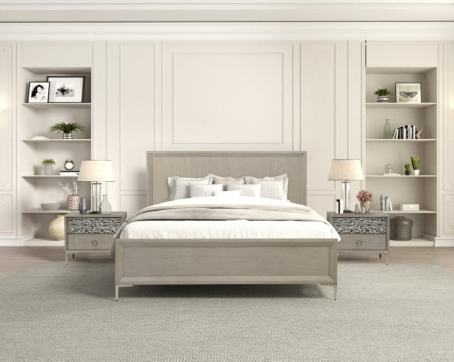 Bashford Natural Oak Queen Bed