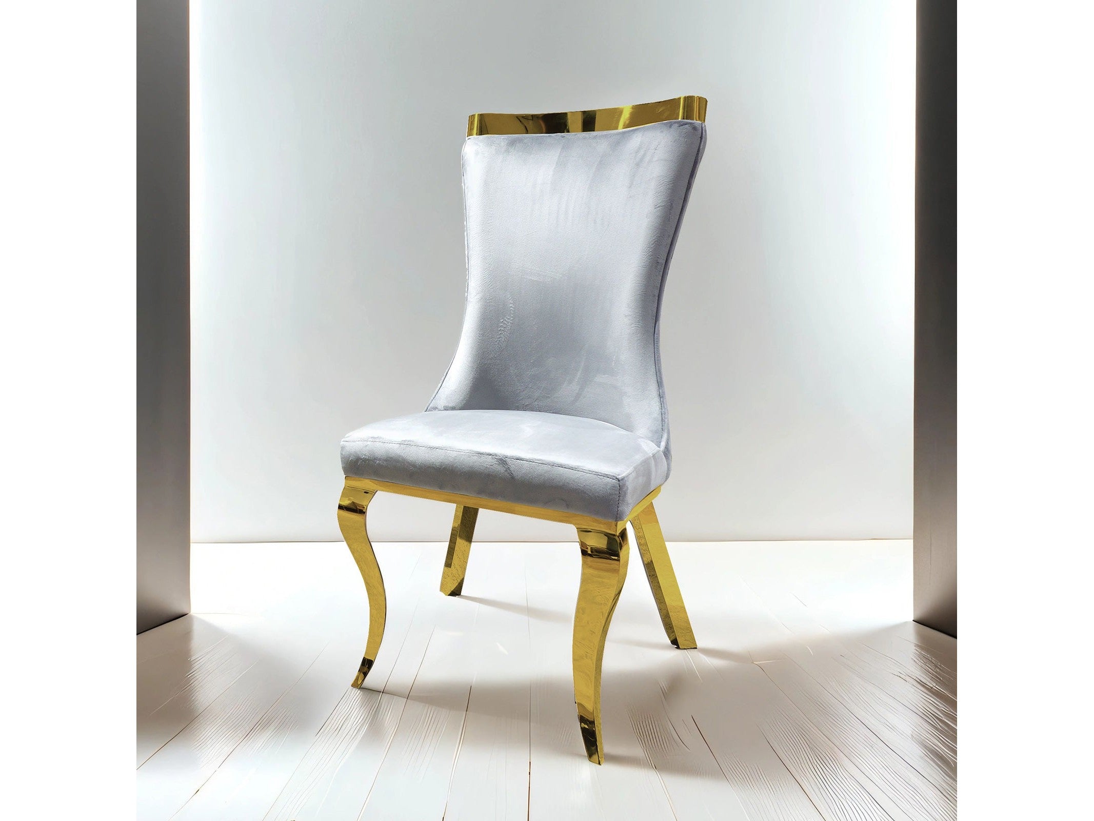 Basilicata Gold/Gray Chair (Set of 2)