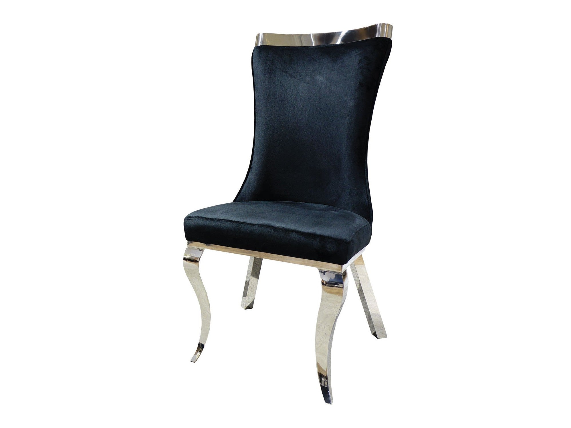 Basilicata Silver/Black Chair (Set of 2)