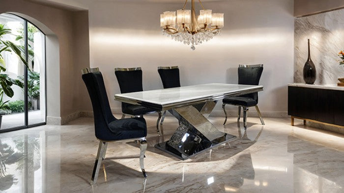 Basilicata Silver/Black Chair (Set of 2)