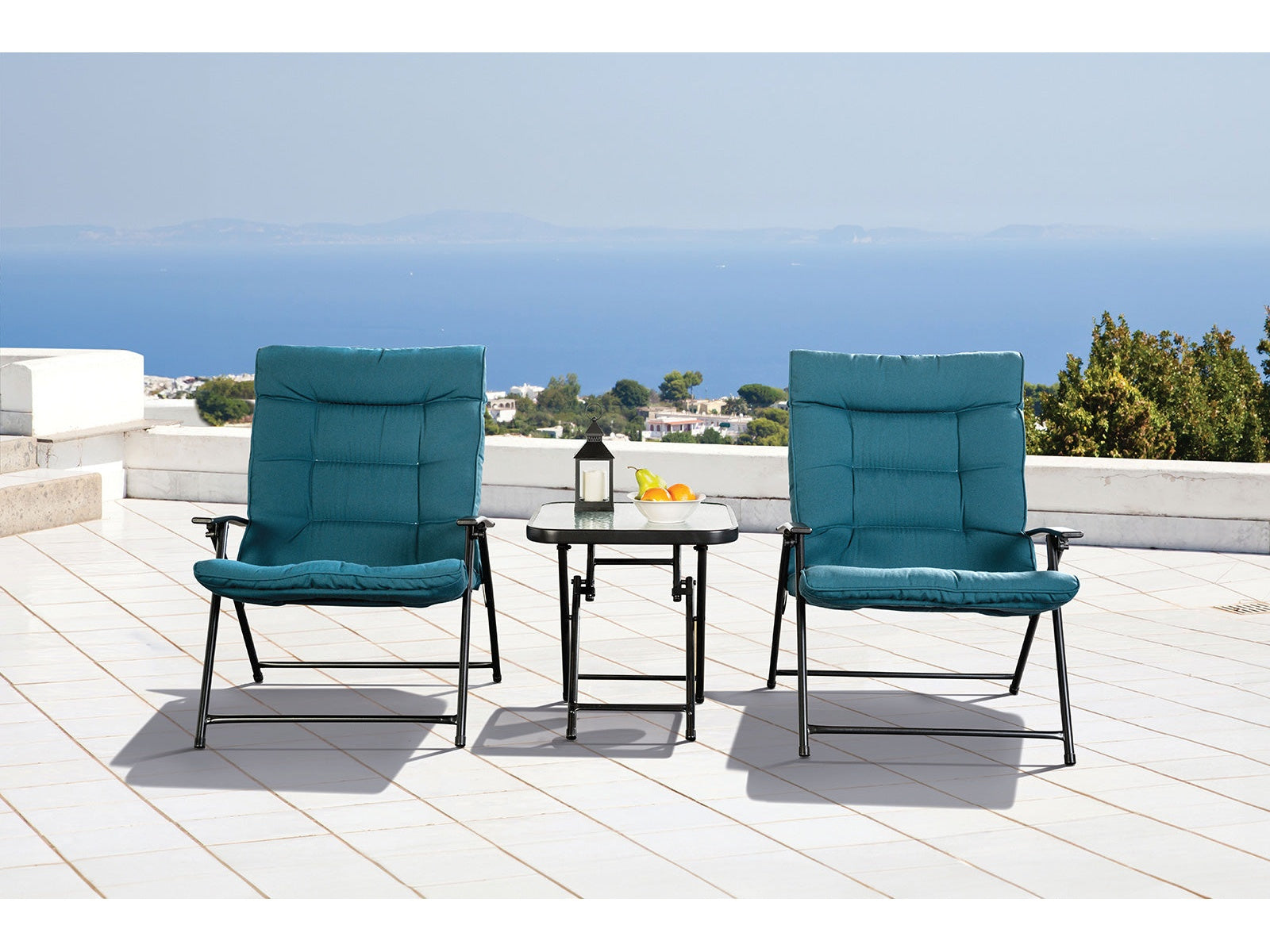 Bastia Teal 3 Pc. Conversation Set