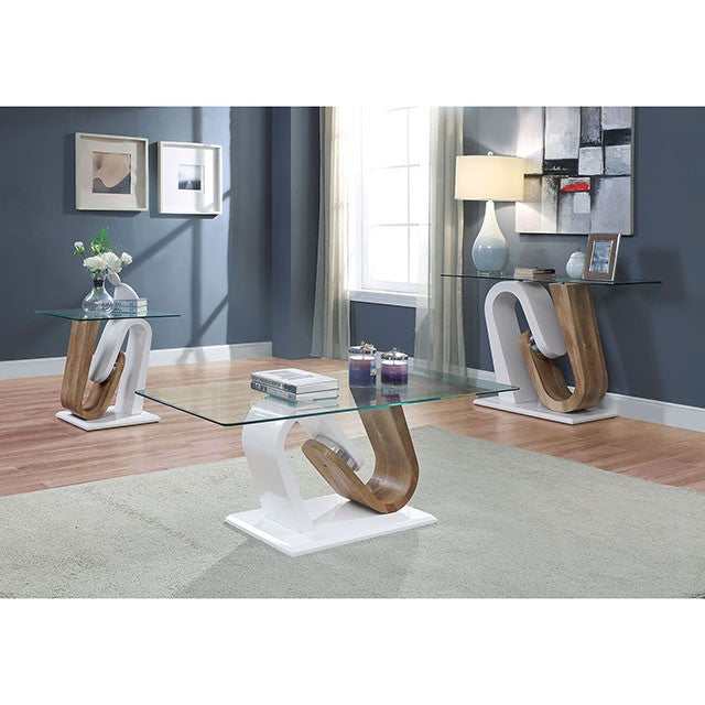 Batam White/Natural Tone Sofa Table