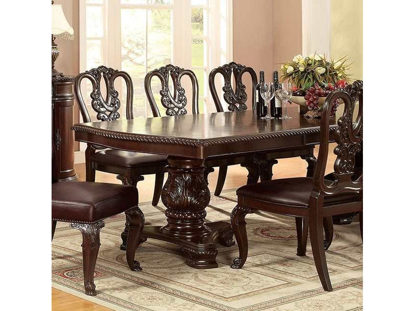 Bellagio Brown Cherry Dining Table w/ 2 x 18" Leaves