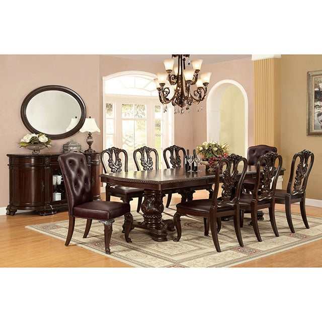 Bellagio Brown Cherry Dining Table w/ 2 x 18" Leaves