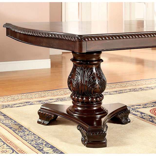 Bellagio Brown Cherry Dining Table w/ 2 x 18" Leaves