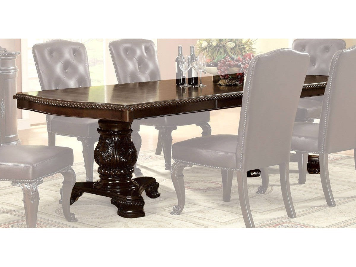 Bellagio Brown Cherry Dining Table w/ 2 x 18" Leaves