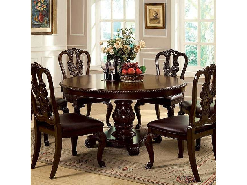 Bellagio Brown Cherry Round Dining Table