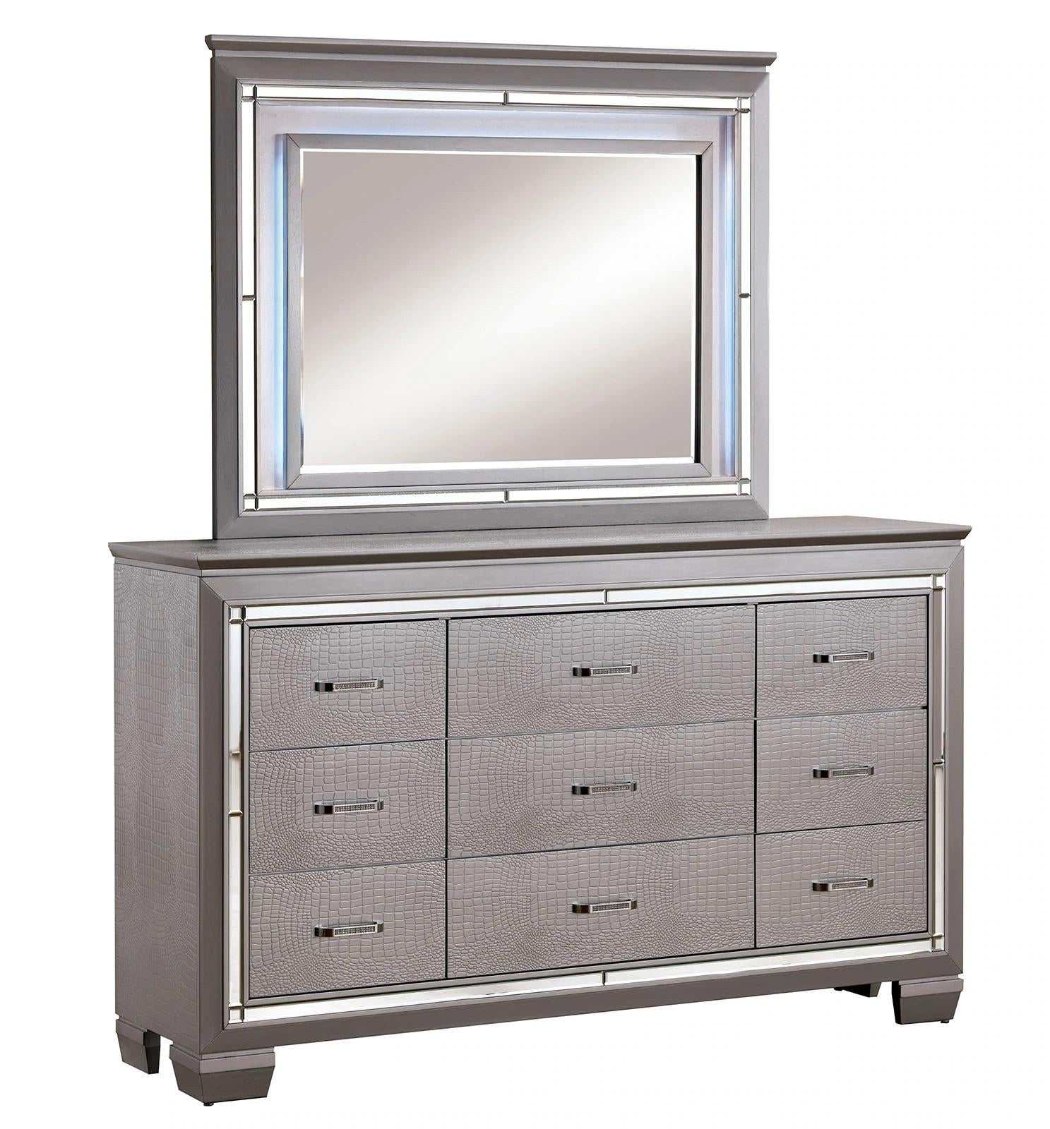 Bellanova Silver Queen Bedroom Set / 4pc