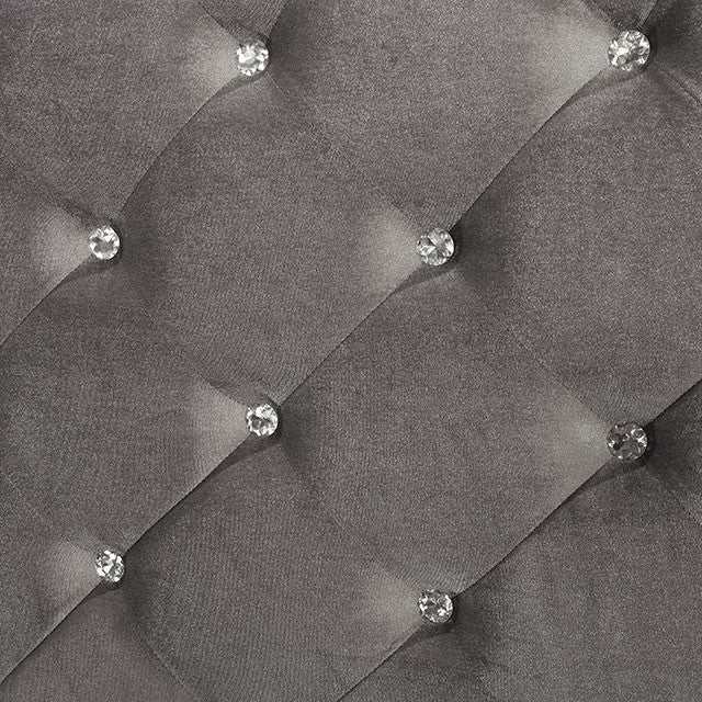 Belleterre Gray/Silver & Mirrored 5pc Queen Panel Bedroom Set
