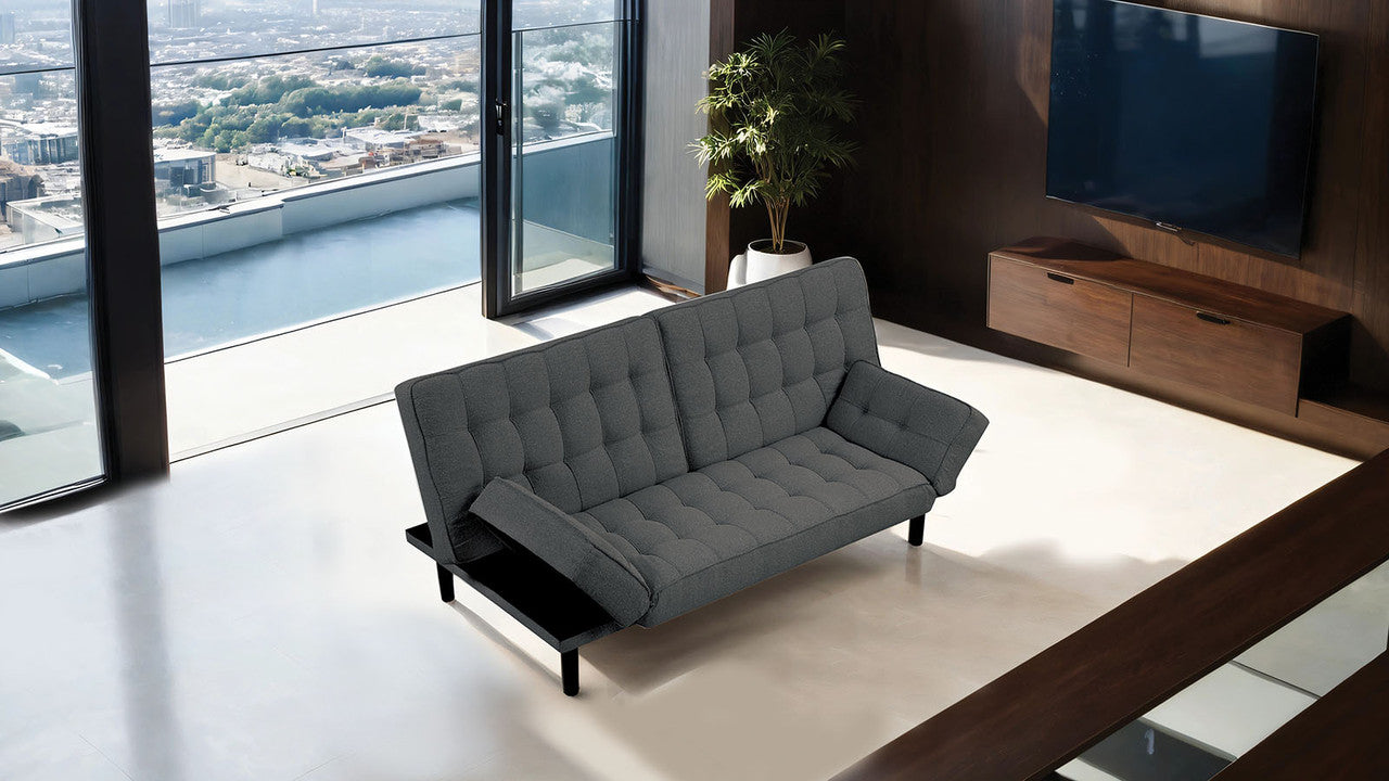 Bellevue Dark Gray Futon Sofa