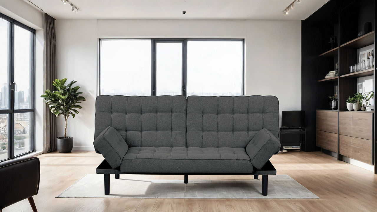 Bellevue Dark Gray Futon Sofa