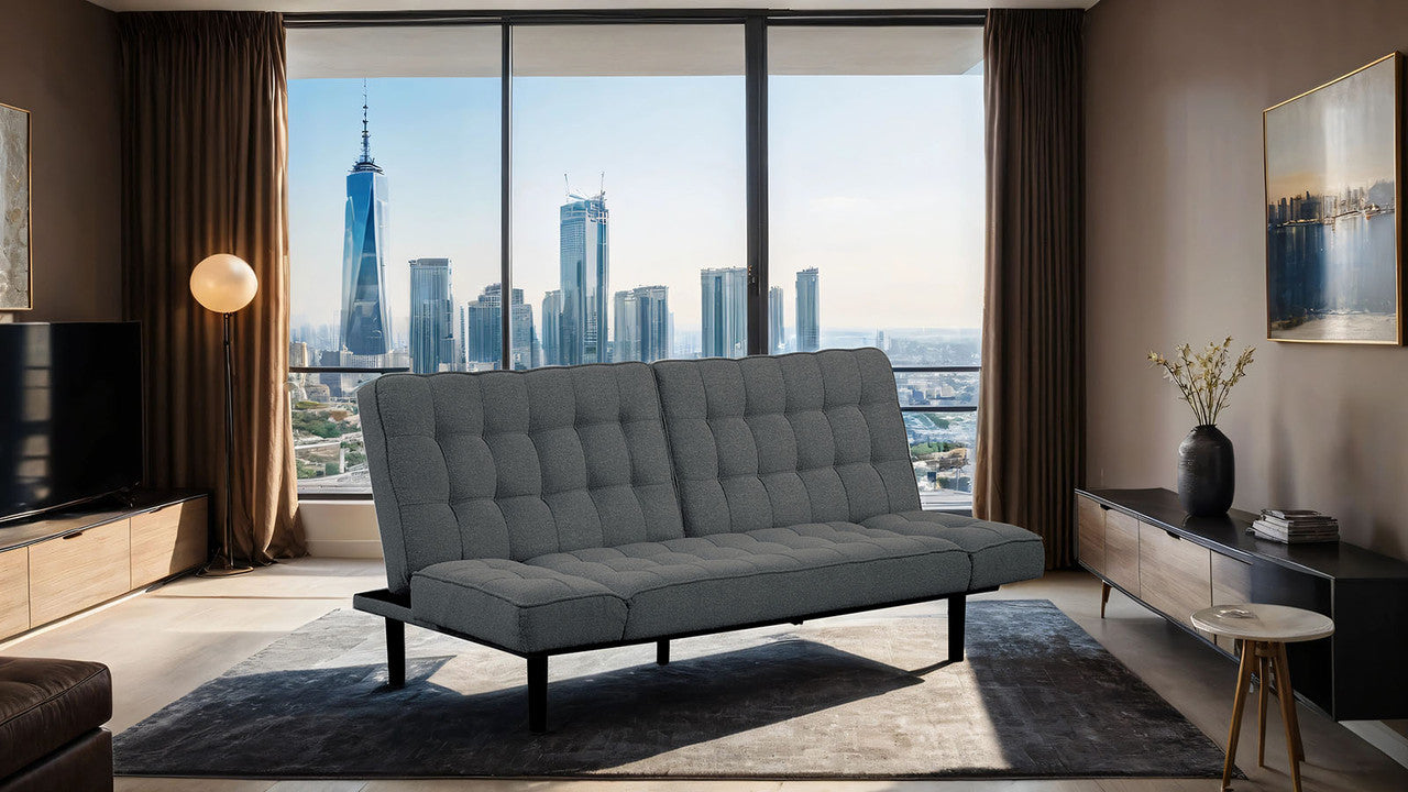 Bellevue Dark Gray Futon Sofa