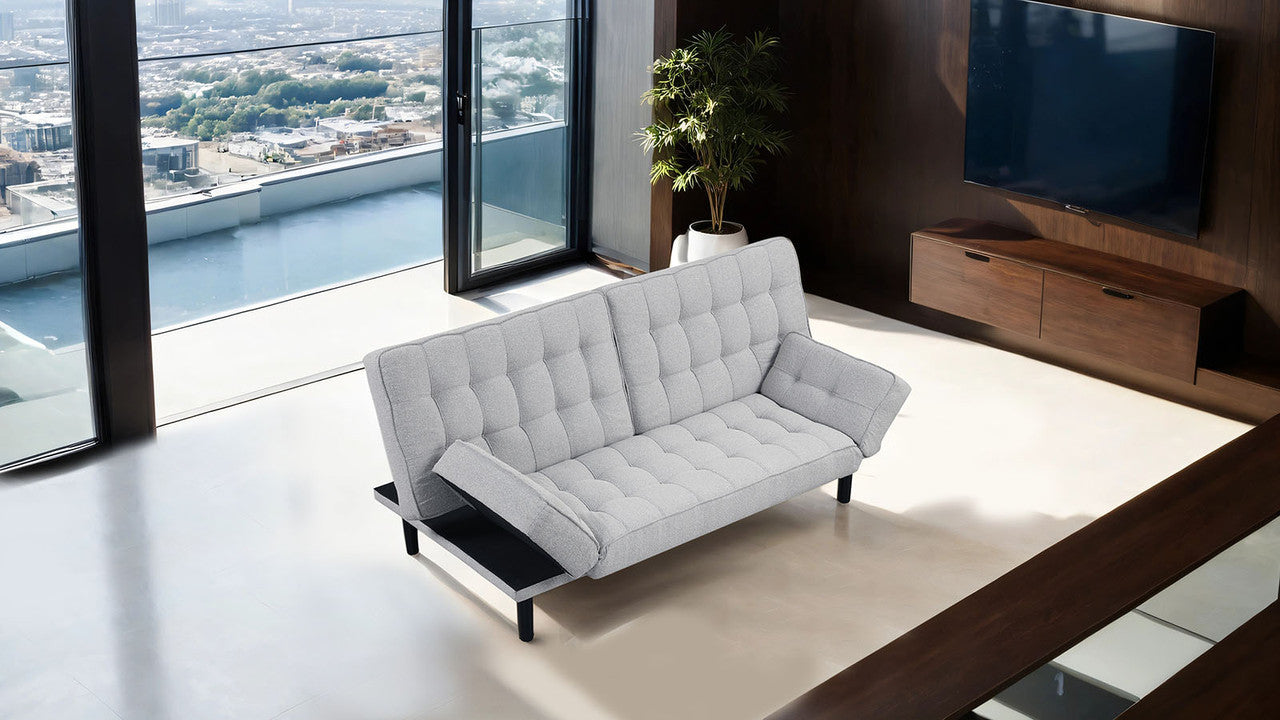 Bellevue Light Gray Futon Sofa
