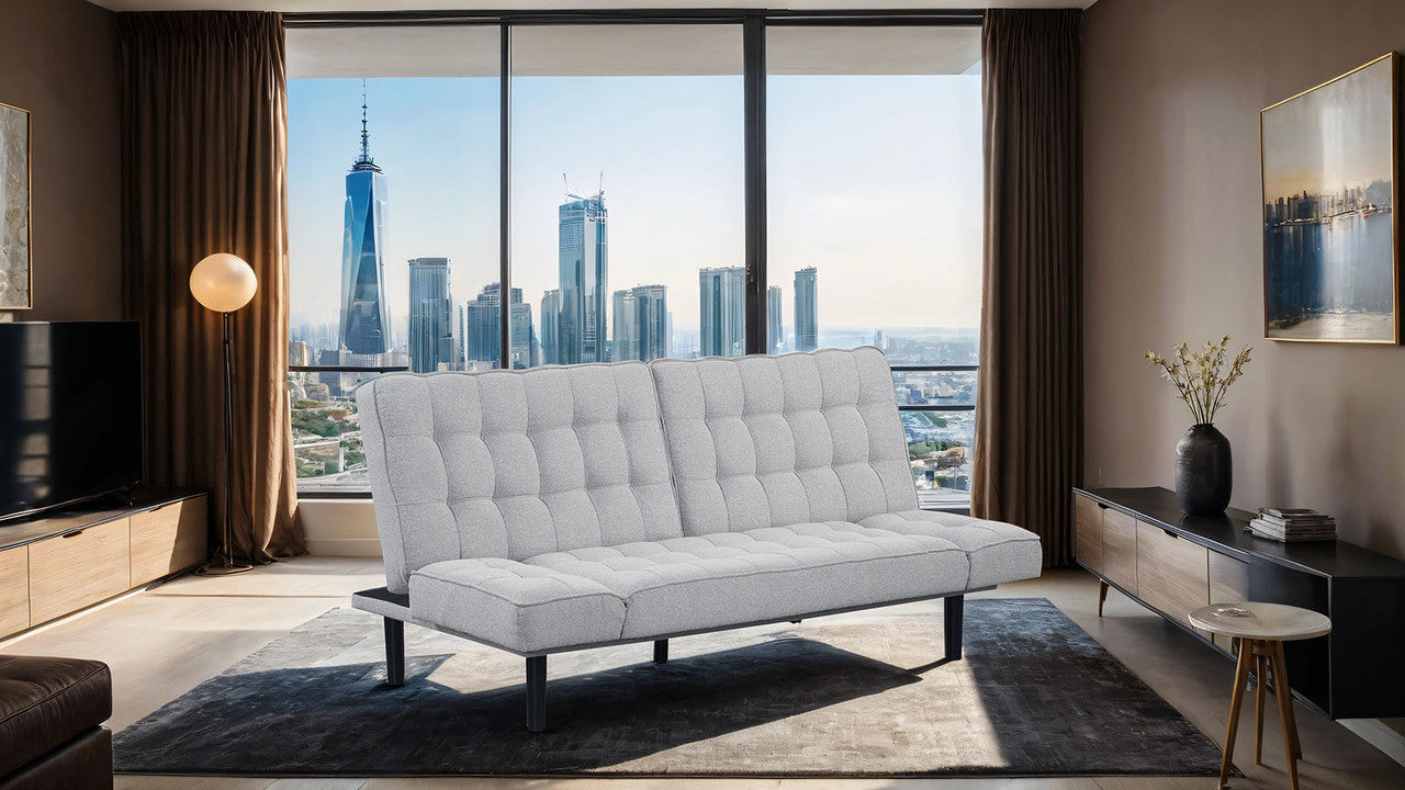 Bellevue Light Gray Futon Sofa