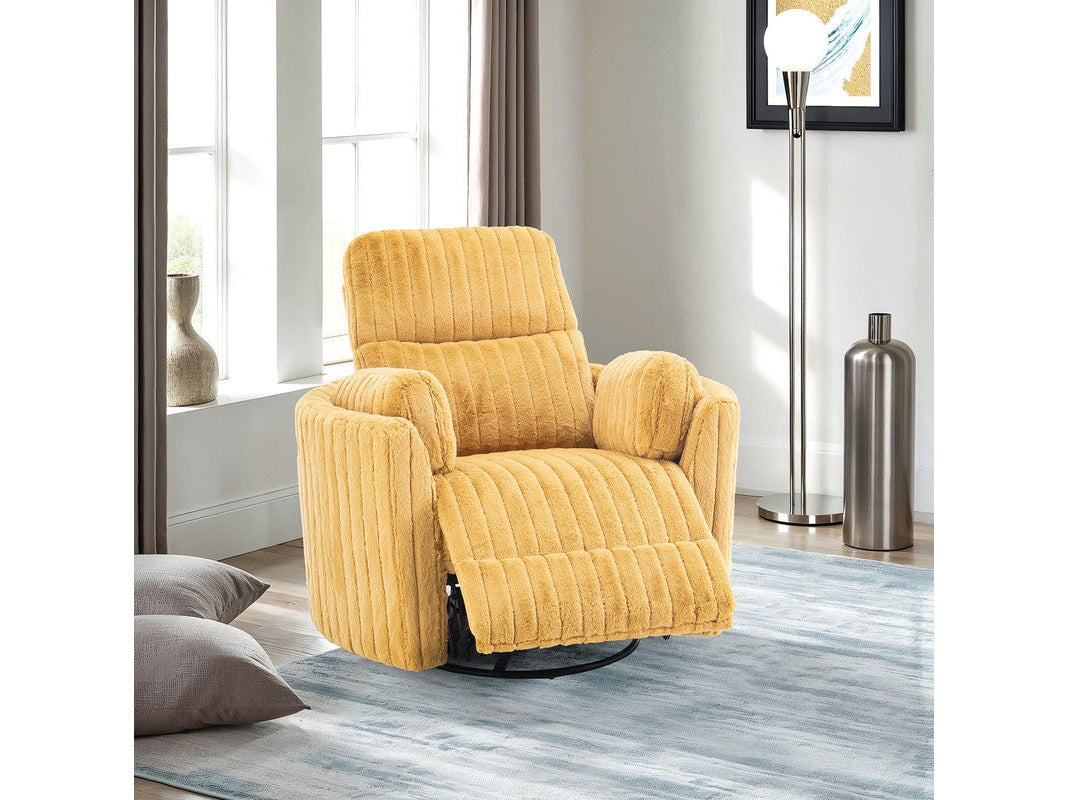 Belper Yellow Power Glider Recliner w/ Swivel