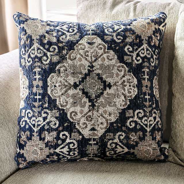 Belsize Beige/Navy Loveseat