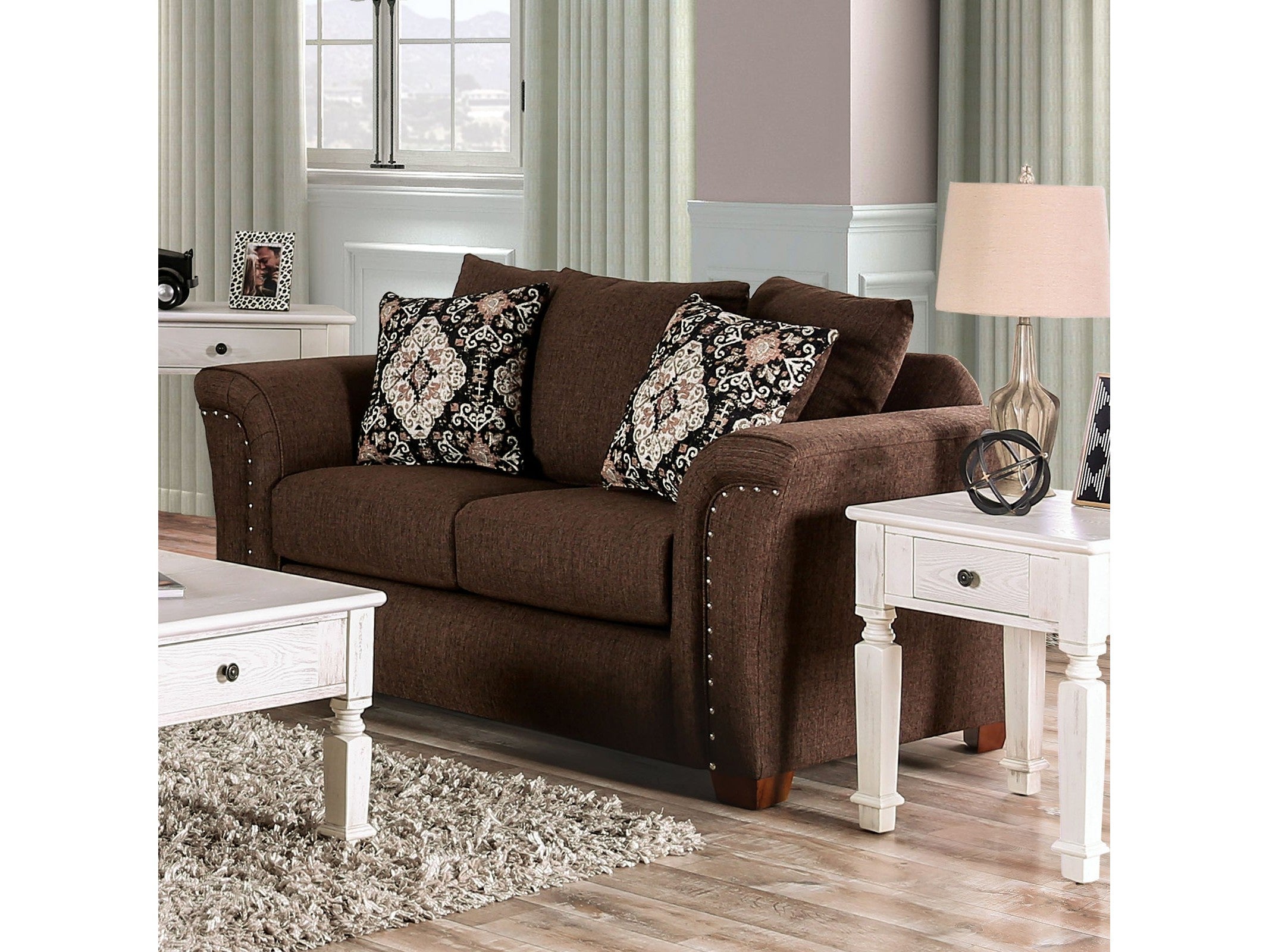 Belsize Chocolate/Tan Loveseat