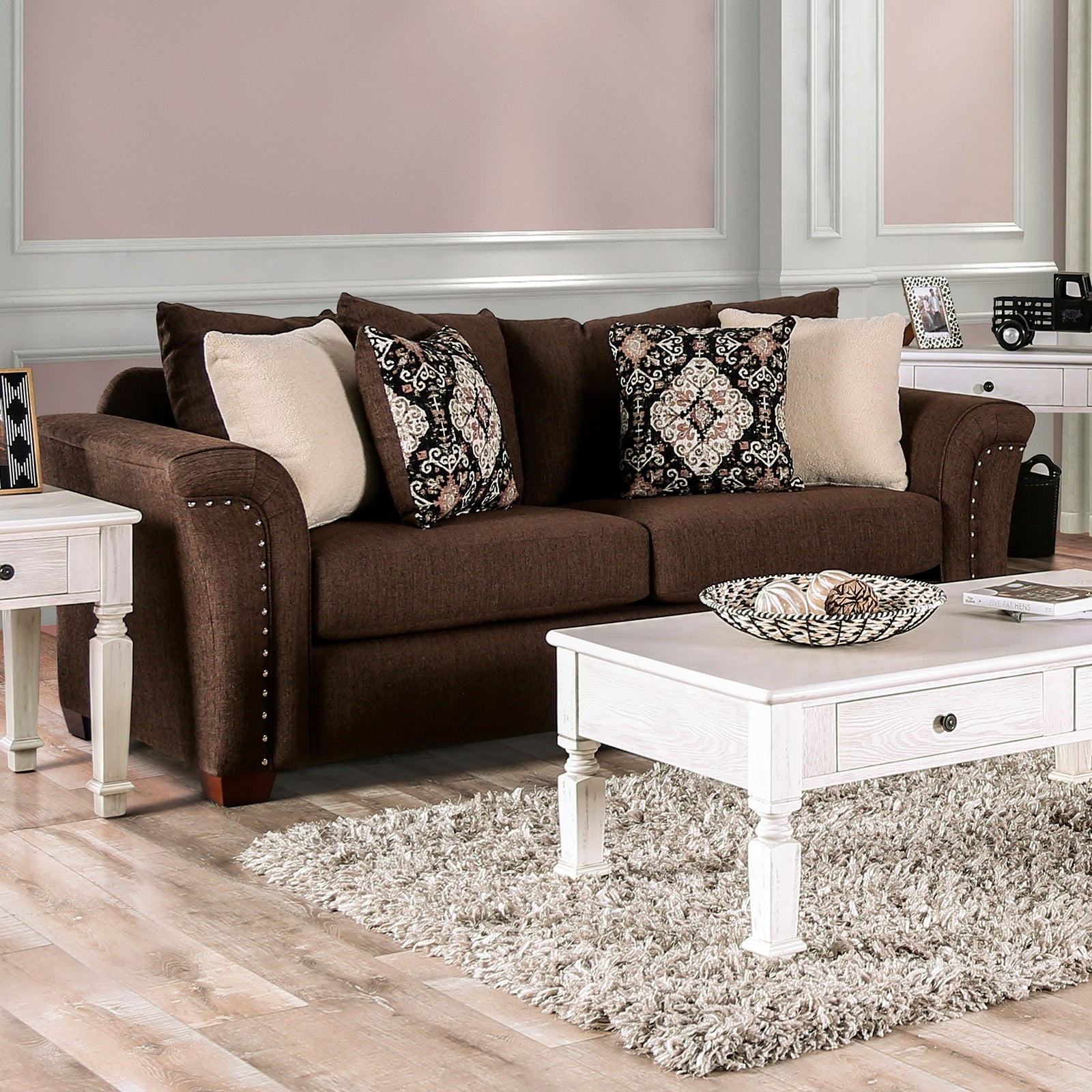 Belsize Chocolate/Tan Sofa & Loveseat