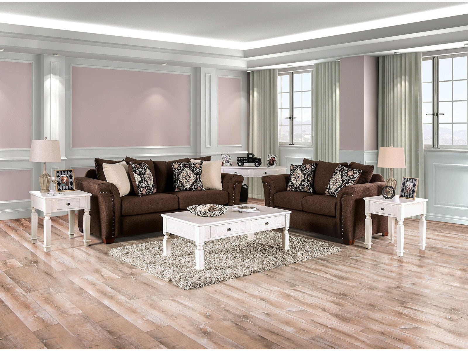 Belsize Chocolate/Tan Sofa & Loveseat