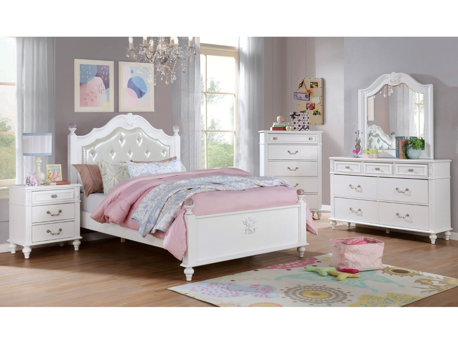Belva White 4 Pc. Full Bedroom Set