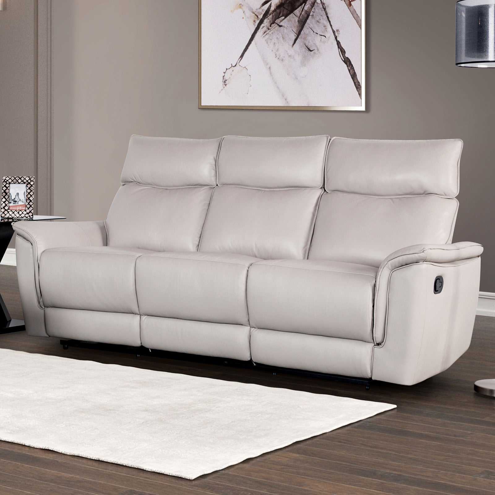 Bienne Taupe Upholstery Reclining Living Room Set