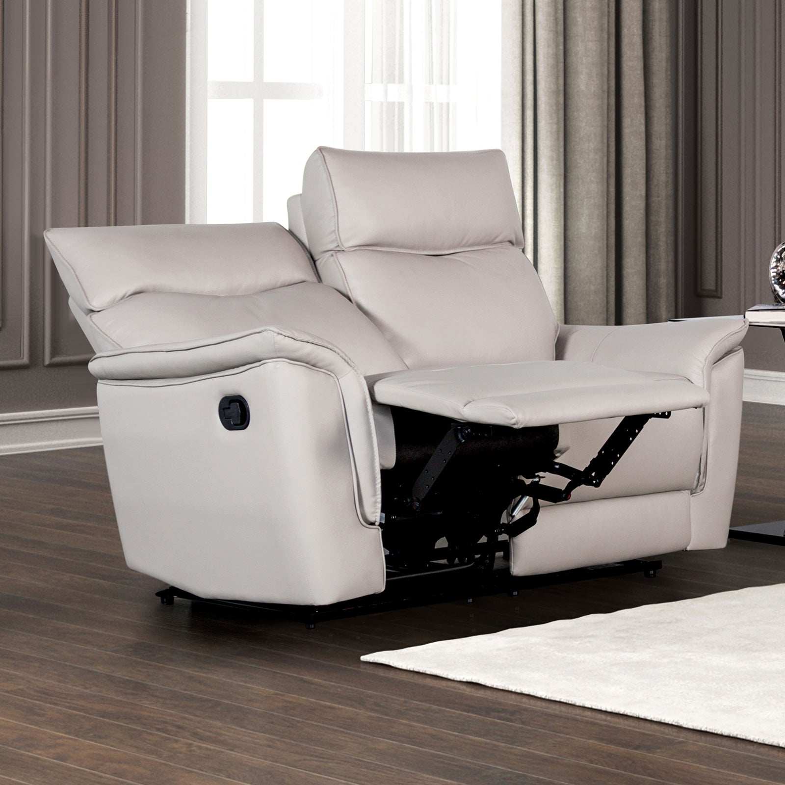 Bienne Taupe Upholstery Reclining Living Room Set