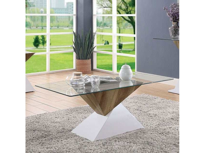 Bima White/Natural Tone Coffee Table