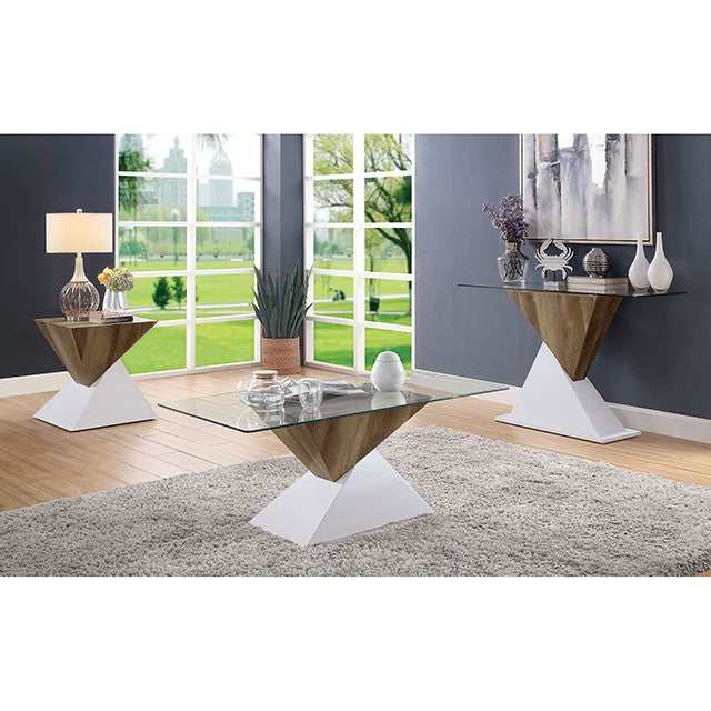 Bima White/Natural Tone Coffee Table
